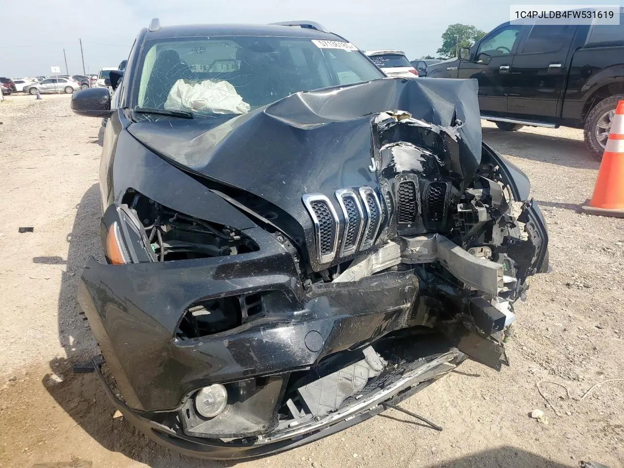 2015 Jeep Cherokee Limited VIN: 1C4PJLDB4FW531619 Lot: 57136185