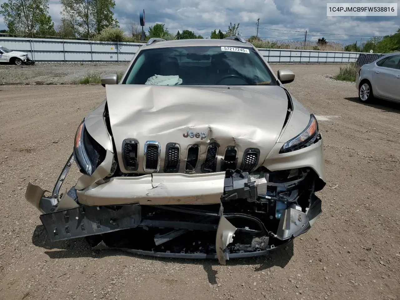 2015 Jeep Cherokee Latitude VIN: 1C4PJMCB9FW538816 Lot: 57217245