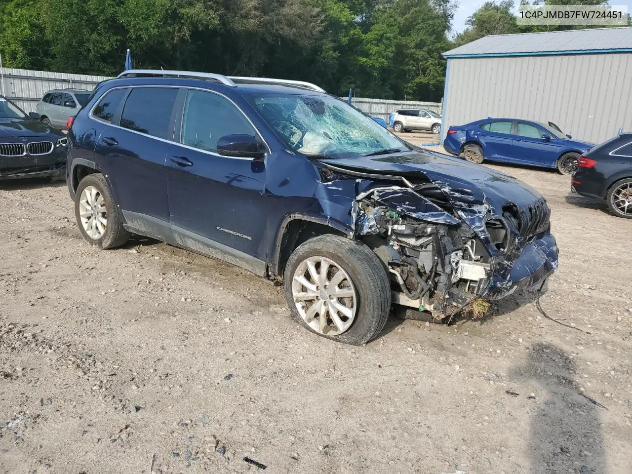 2015 Jeep Cherokee Limited VIN: 1C4PJMDB7FW724451 Lot: 62153635