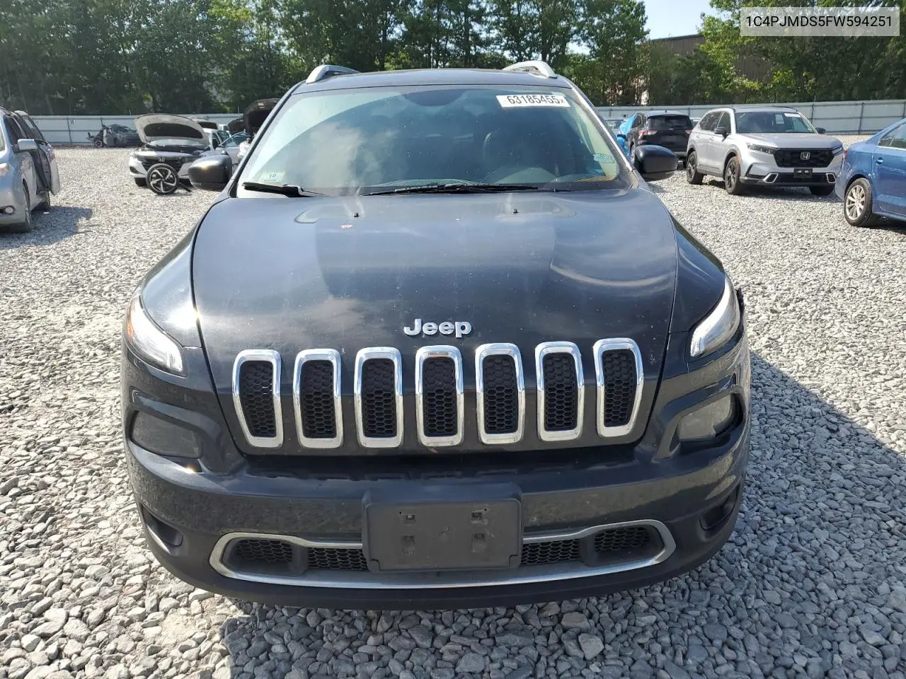 2015 Jeep Cherokee Limited VIN: 1C4PJMDS5FW594251 Lot: 63185455
