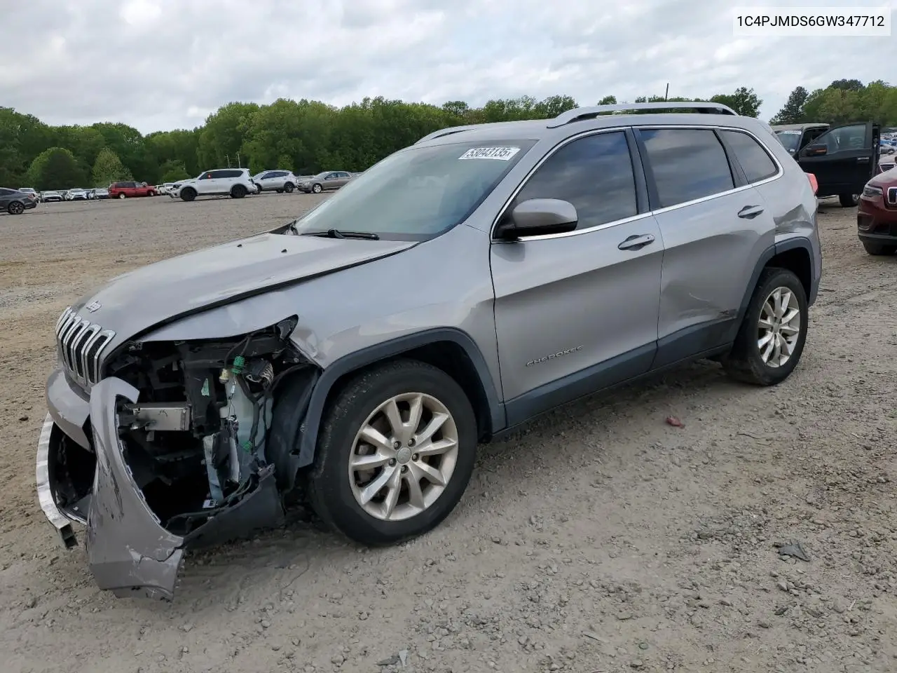 2016 Jeep Cherokee Limited VIN: 1C4PJMDS6GW347712 Lot: 53043135