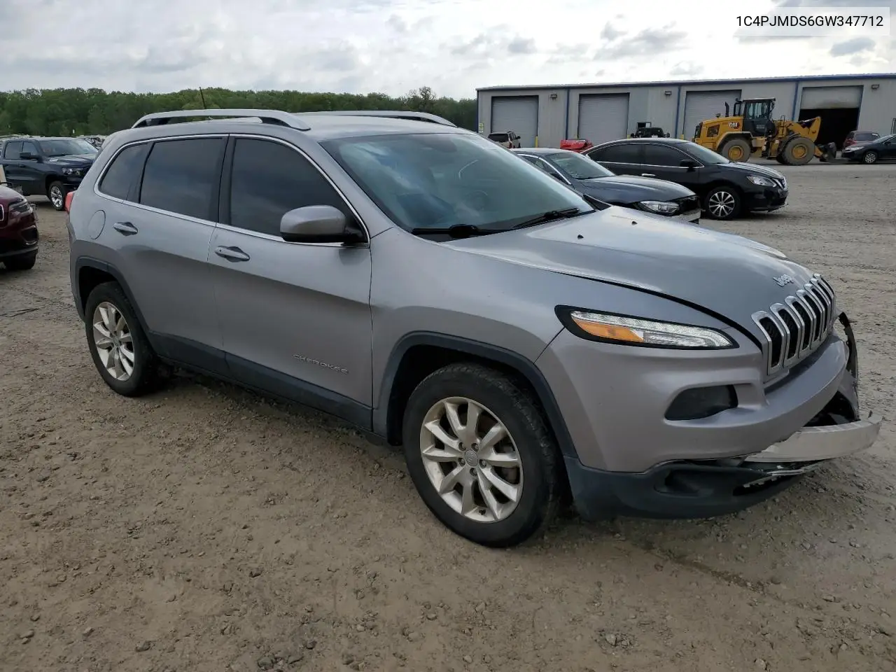 2016 Jeep Cherokee Limited VIN: 1C4PJMDS6GW347712 Lot: 53043135