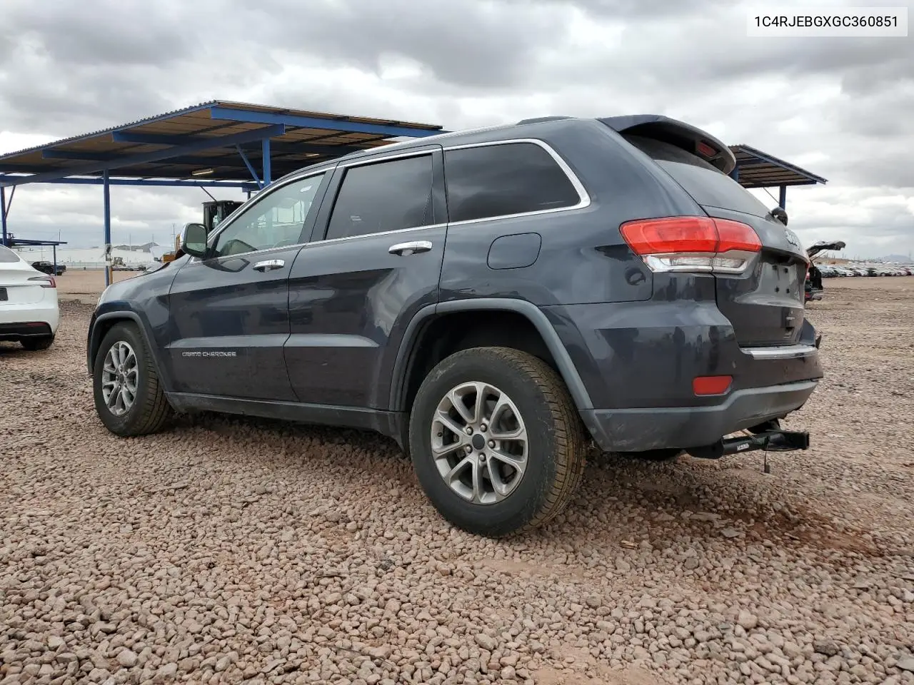 2016 Jeep Grand Cherokee Limited VIN: 1C4RJEBGXGC360851 Lot: 55835045