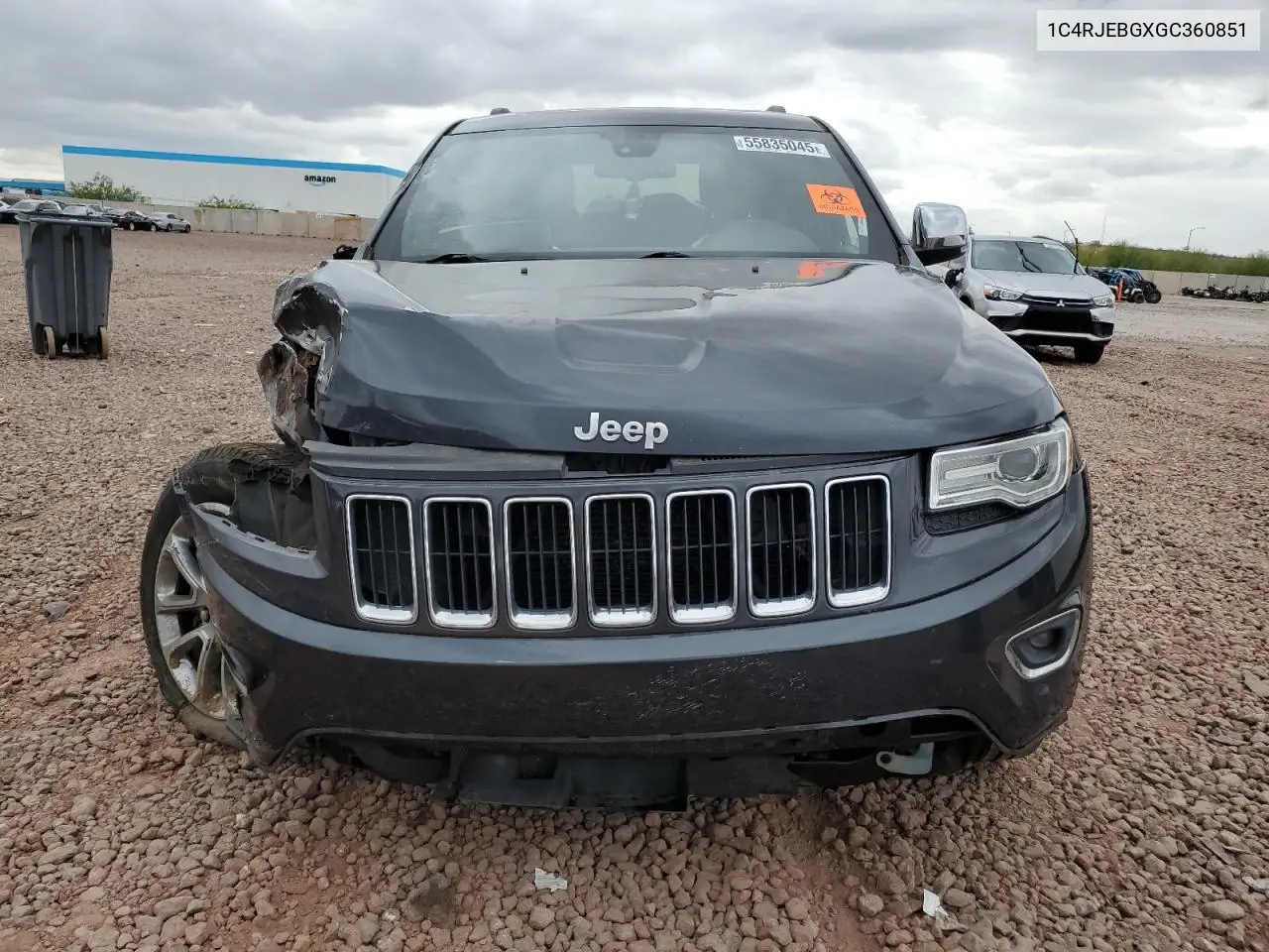 2016 Jeep Grand Cherokee Limited VIN: 1C4RJEBGXGC360851 Lot: 55835045