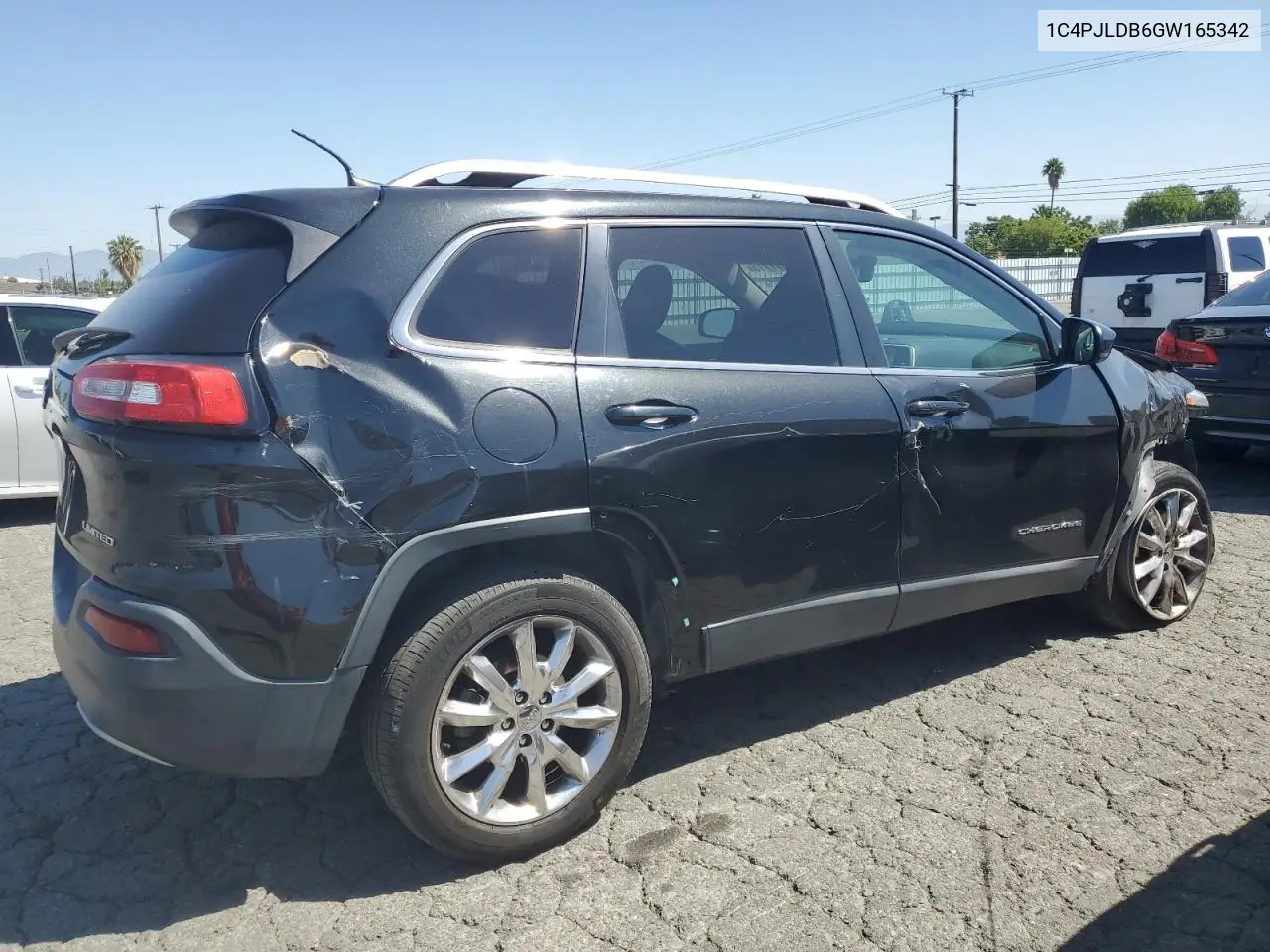 2016 Jeep Cherokee Limited VIN: 1C4PJLDB6GW165342 Lot: 56177715