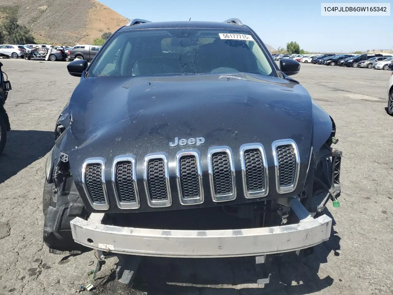 2016 Jeep Cherokee Limited VIN: 1C4PJLDB6GW165342 Lot: 56177715
