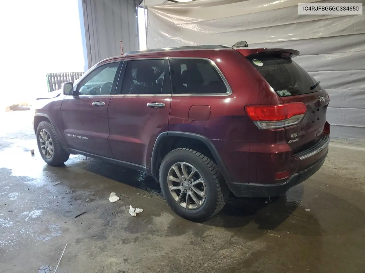 2016 Jeep Grand Cherokee Limited VIN: 1C4RJFBG5GC334650 Lot: 62658405