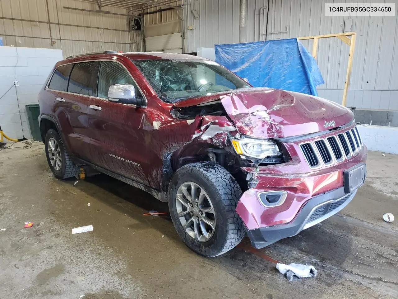 2016 Jeep Grand Cherokee Limited VIN: 1C4RJFBG5GC334650 Lot: 62658405