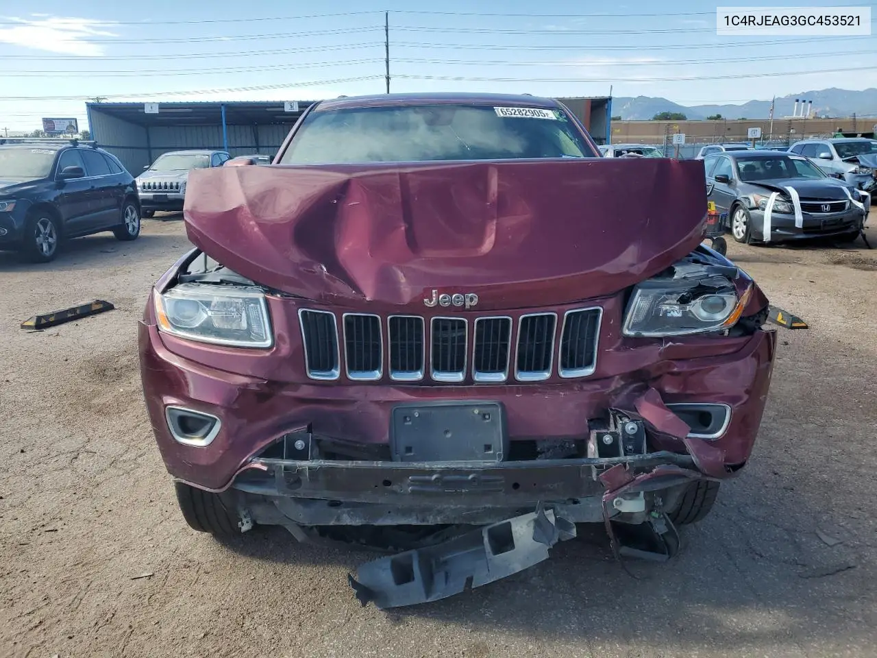 2016 Jeep Grand Cherokee Laredo VIN: 1C4RJEAG3GC453521 Lot: 65282905