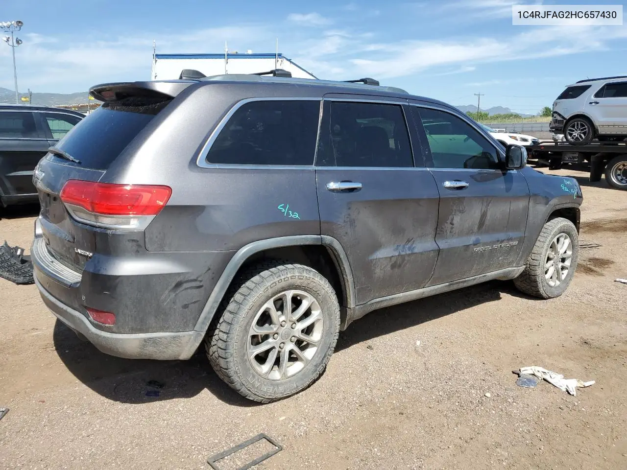2017 Jeep Grand Cherokee Laredo VIN: 1C4RJFAG2HC657430 Lot: 62569475