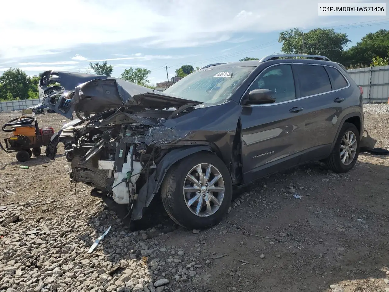 1c4pjmdbxhw571406 1C4PJMDBXHW571406 2017 Jeep Cherokee Limited