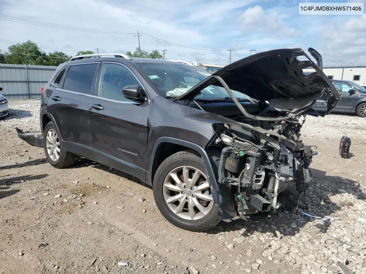 1c4pjmdbxhw571406 1C4PJMDBXHW571406 2017 Jeep Cherokee Limited