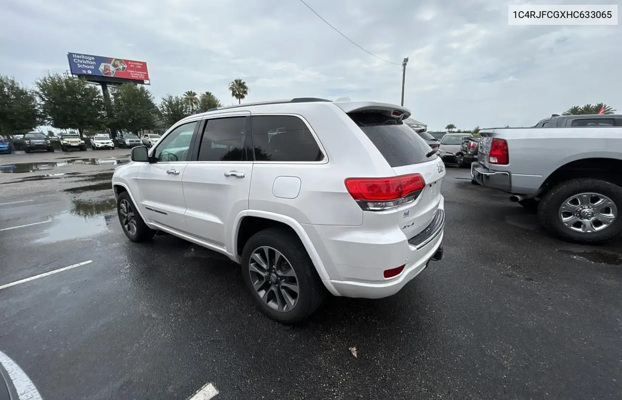 2017 Jeep Grand Cherokee Overland VIN: 1C4RJFCGXHC633065 Lot: 63276785