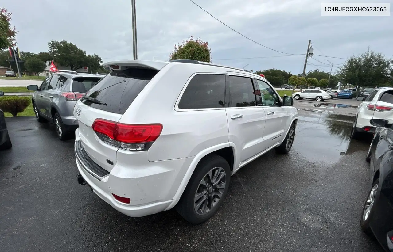 2017 Jeep Grand Cherokee Overland VIN: 1C4RJFCGXHC633065 Lot: 63276785