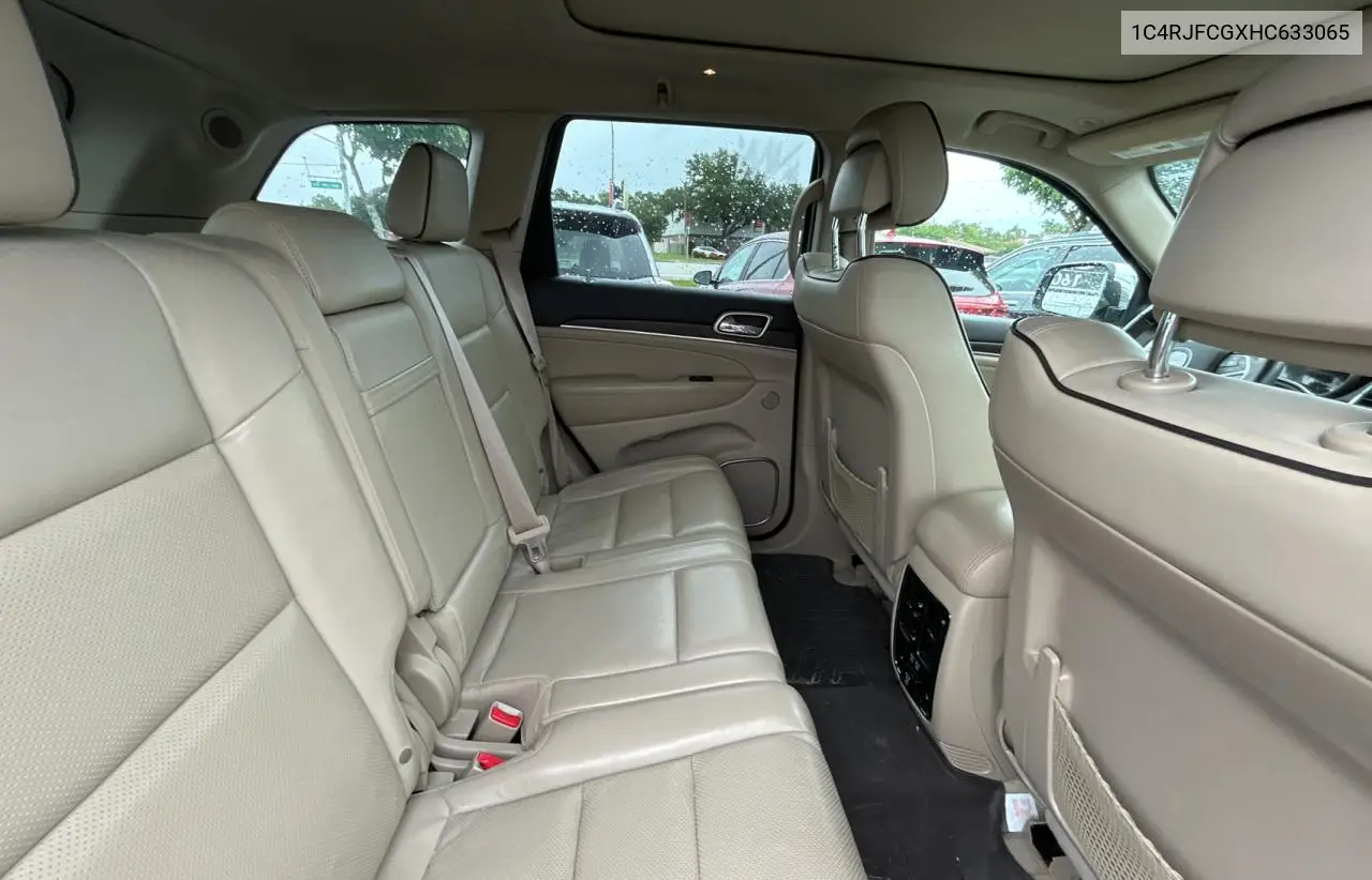 2017 Jeep Grand Cherokee Overland VIN: 1C4RJFCGXHC633065 Lot: 63276785