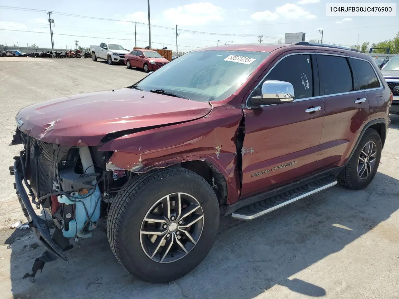 2018 Jeep Grand Cherokee Limited VIN: 1C4RJFBG0JC476900 Lot: 53531235