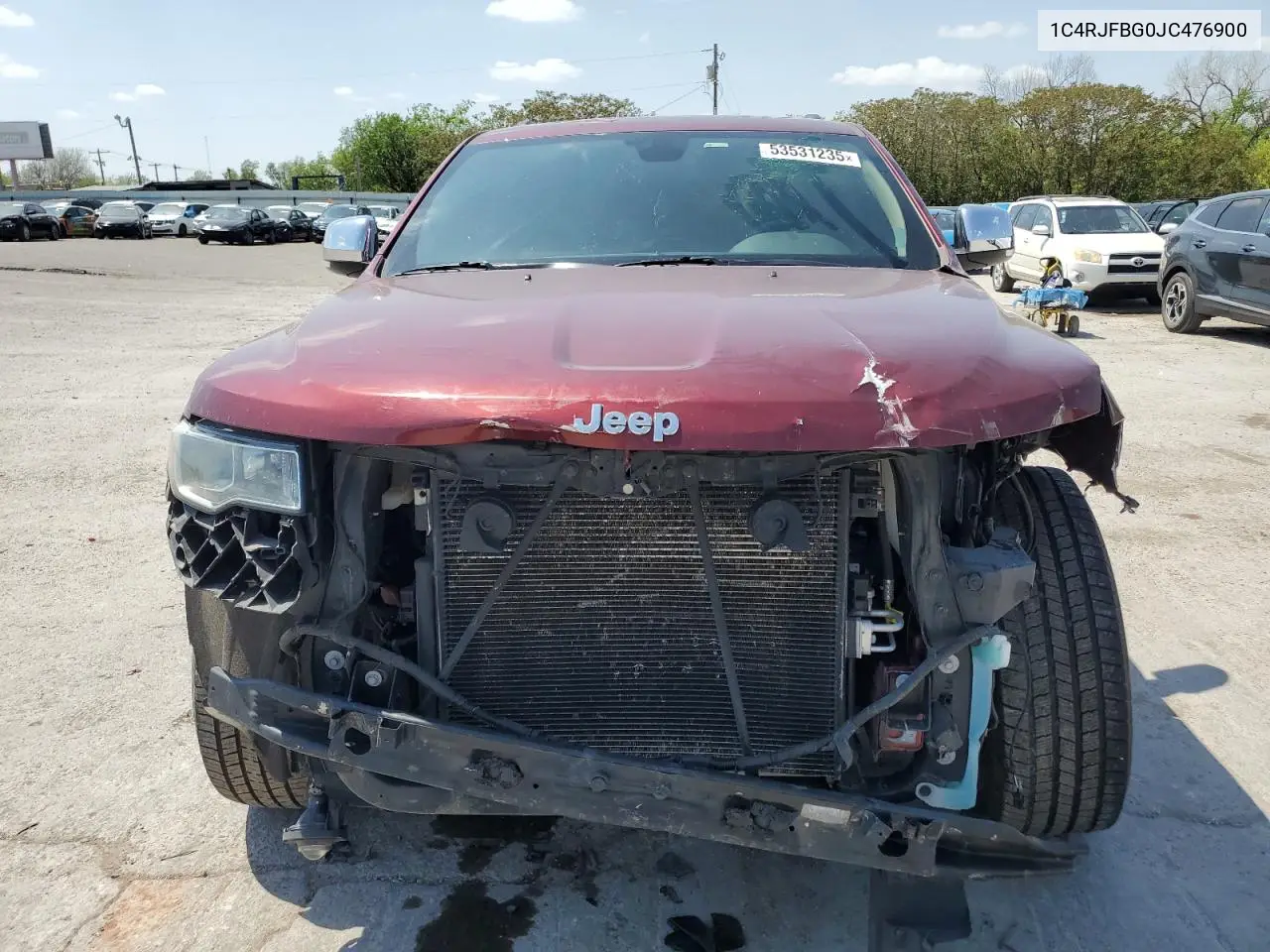 2018 Jeep Grand Cherokee Limited VIN: 1C4RJFBG0JC476900 Lot: 53531235