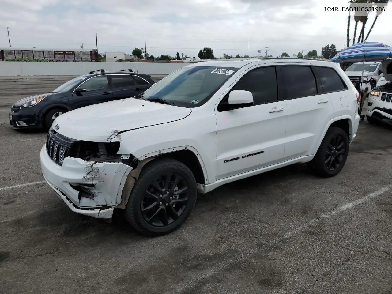 2019 Jeep Grand Cherokee Laredo VIN: 1C4RJFAG1KC531986 Lot: 55800625