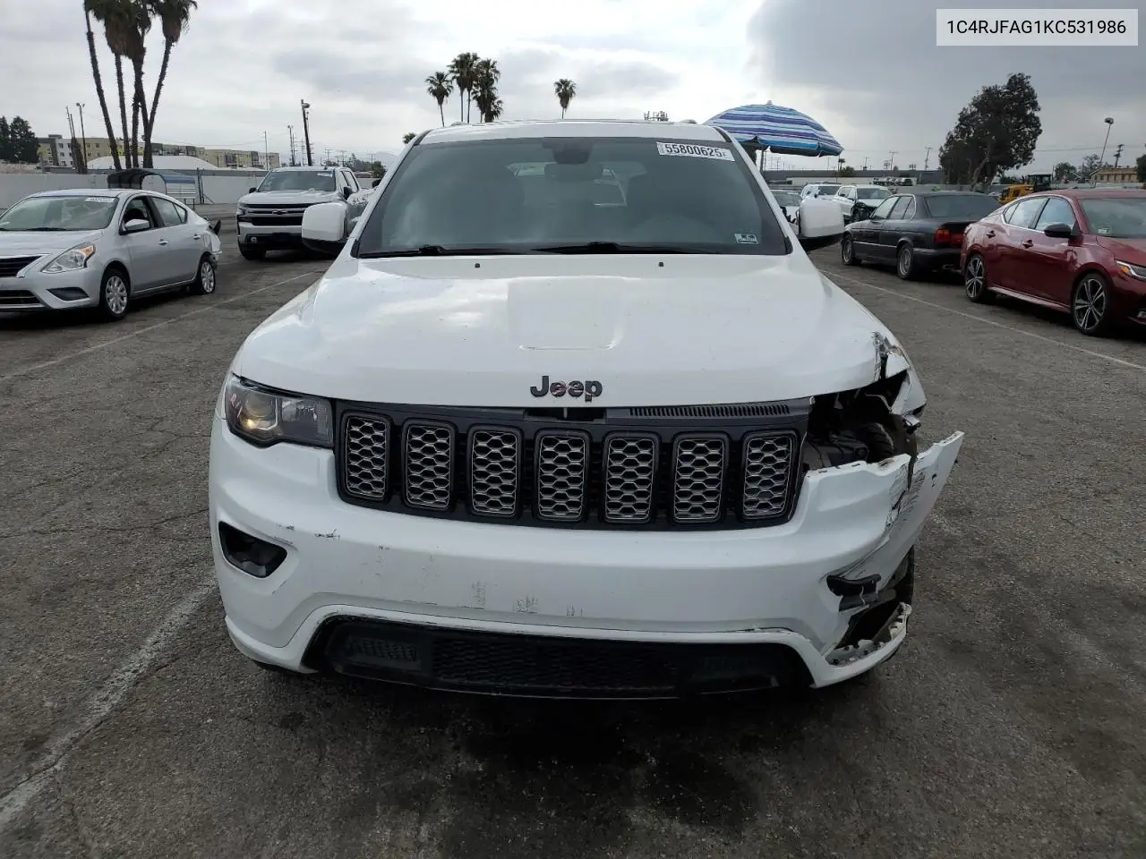 2019 Jeep Grand Cherokee Laredo VIN: 1C4RJFAG1KC531986 Lot: 55800625