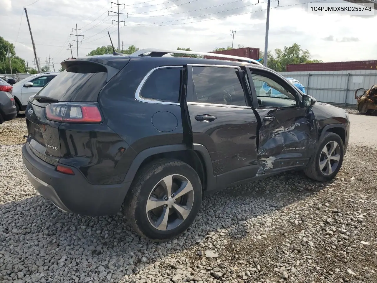 2019 Jeep Cherokee Limited VIN: 1C4PJMDX5KD255748 Lot: 56732515
