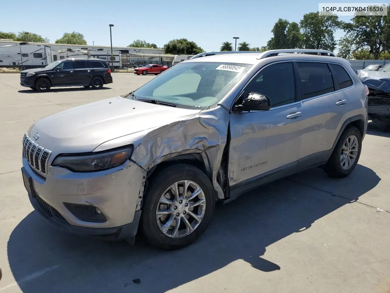 2019 Jeep Cherokee Latitude VIN: 1C4PJLCB7KD416536 Lot: 56890545
