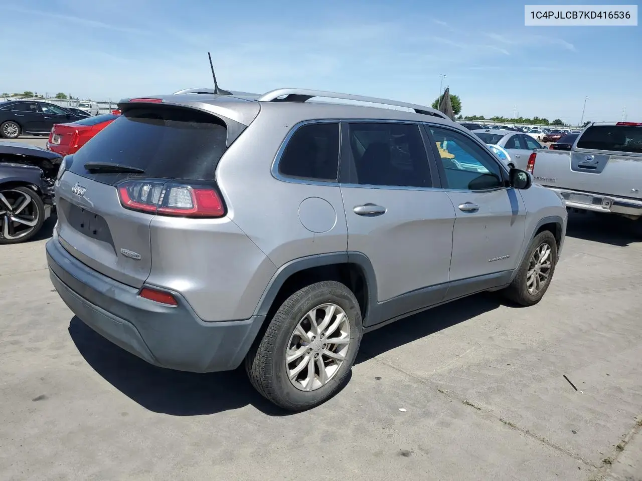 2019 Jeep Cherokee Latitude VIN: 1C4PJLCB7KD416536 Lot: 56890545
