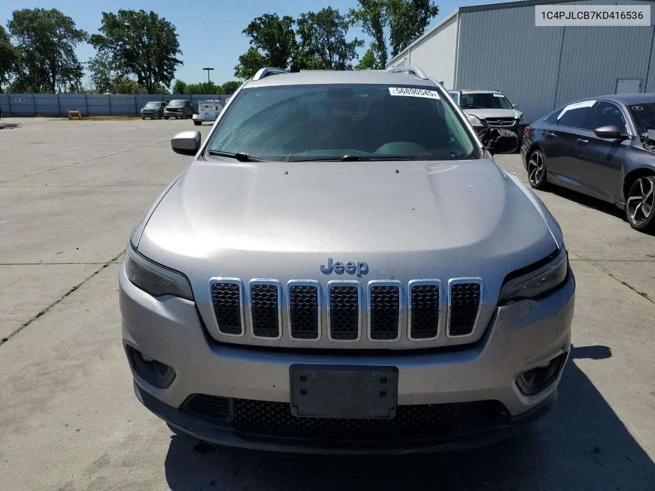 2019 Jeep Cherokee Latitude VIN: 1C4PJLCB7KD416536 Lot: 56890545