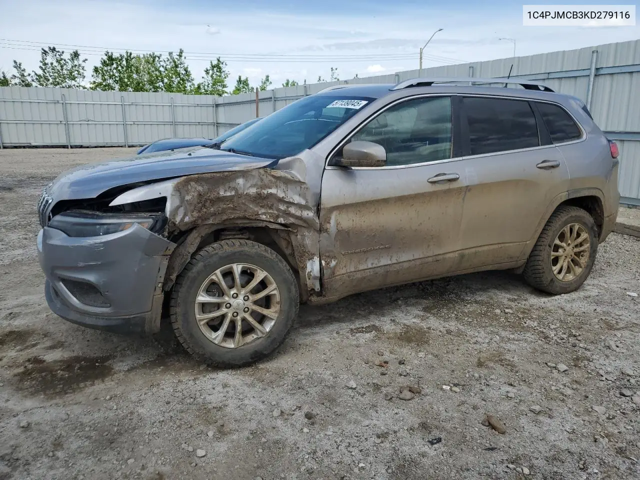 2019 Jeep Cherokee Latitude VIN: 1C4PJMCB3KD279116 Lot: 57139045