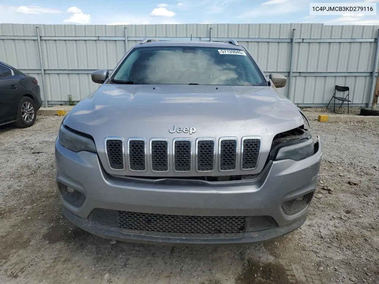 2019 Jeep Cherokee Latitude VIN: 1C4PJMCB3KD279116 Lot: 57139045