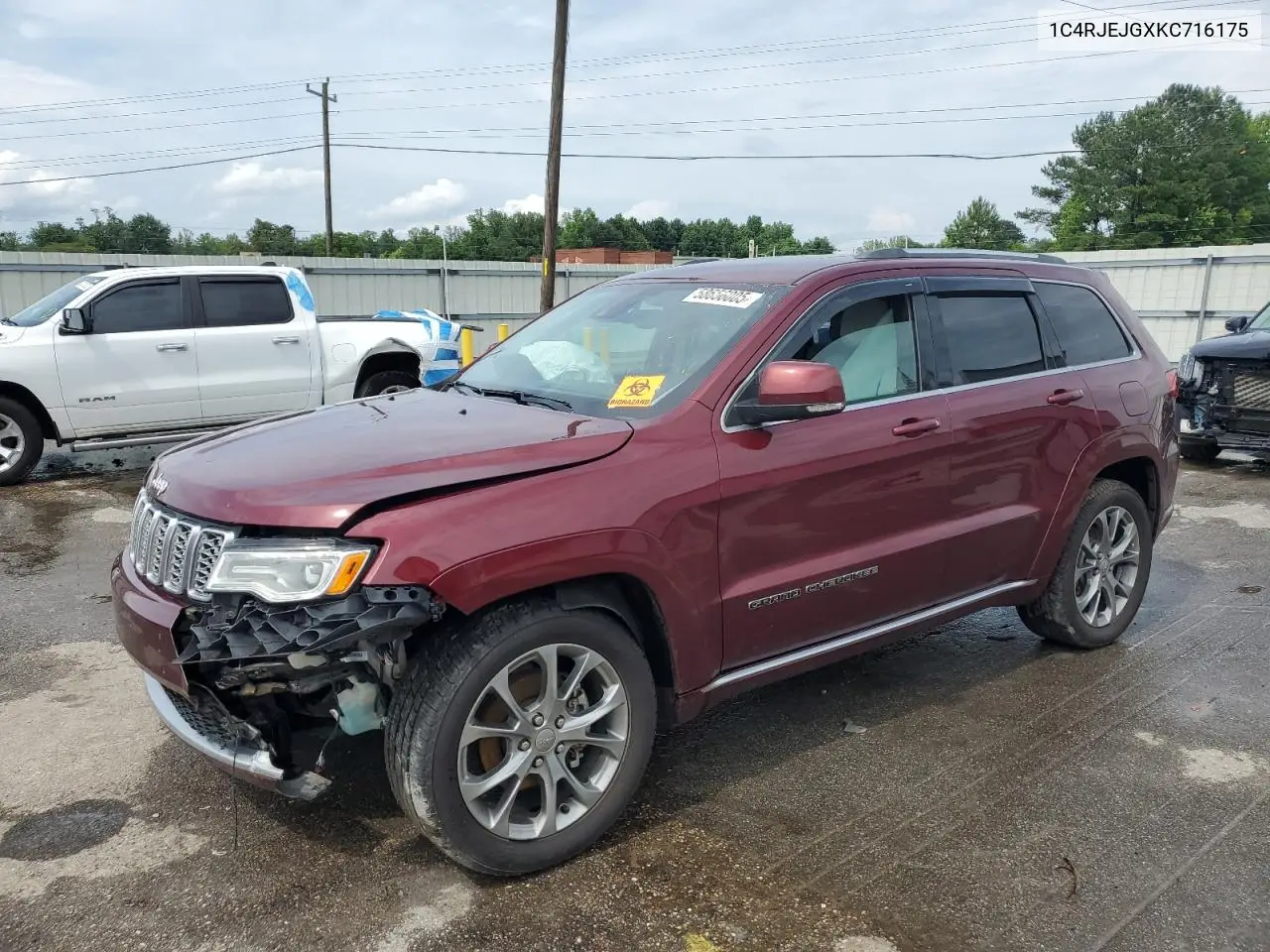2019 Jeep Grand Cherokee Summit VIN: 1C4RJEJGXKC716175 Lot: 58656005