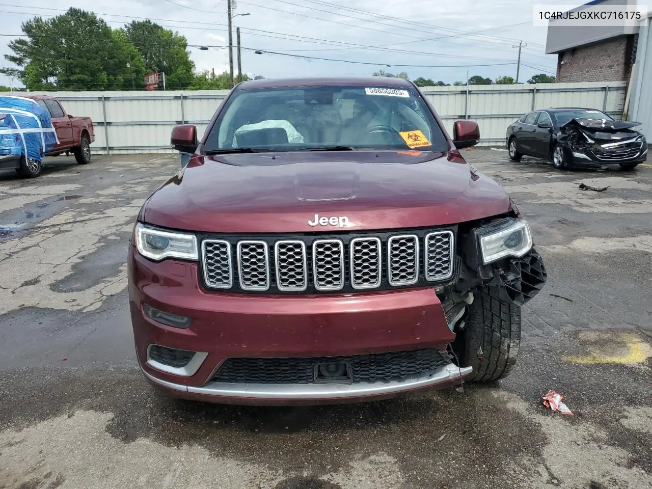 2019 Jeep Grand Cherokee Summit VIN: 1C4RJEJGXKC716175 Lot: 58656005