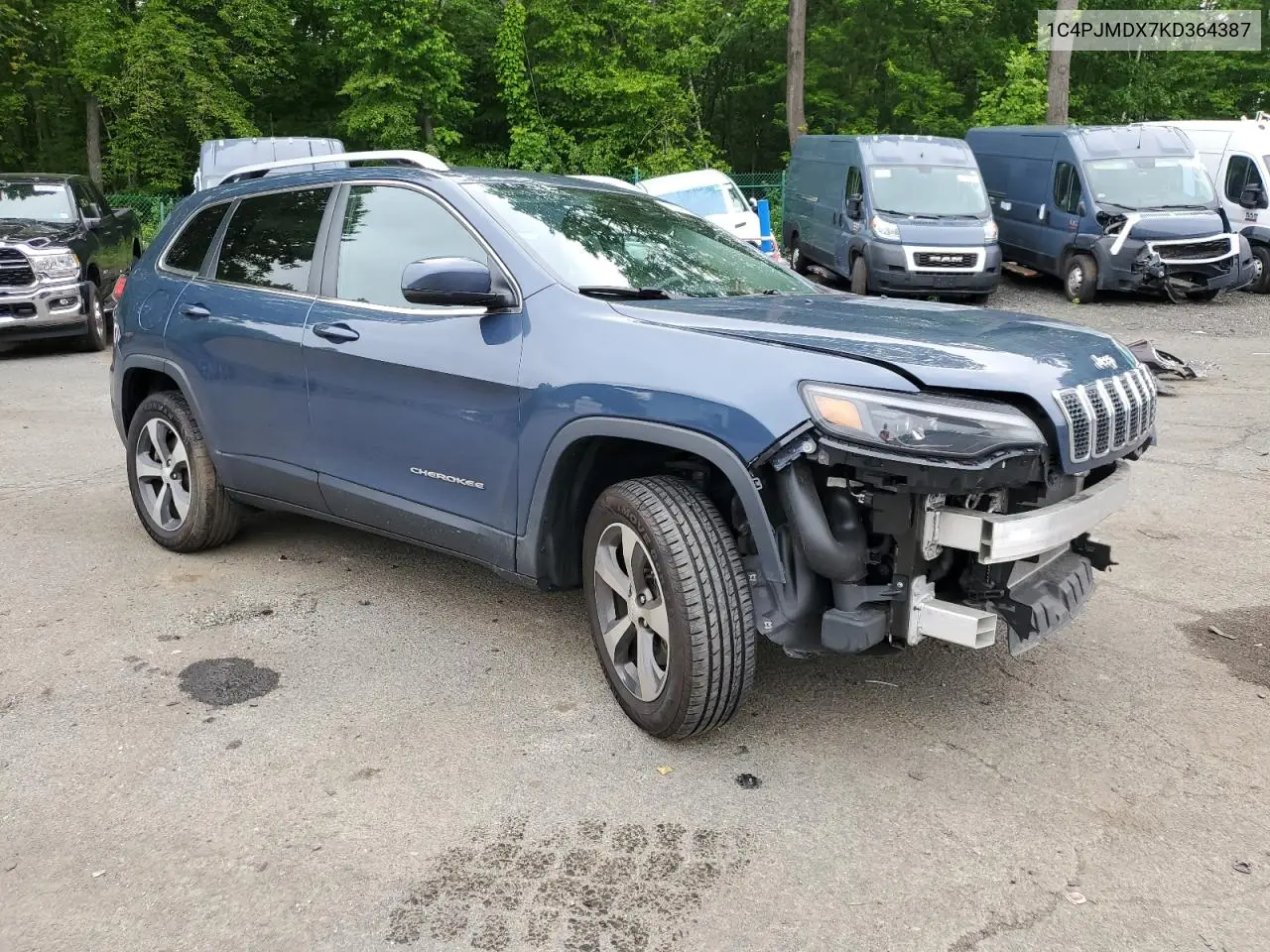 2019 Jeep Cherokee Limited VIN: 1C4PJMDX7KD364387 Lot: 58658985