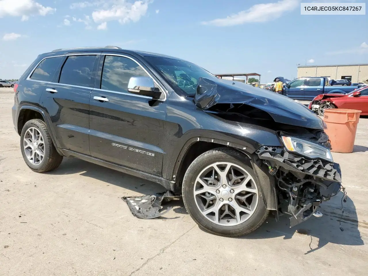 2019 Jeep Grand Cherokee Overland VIN: 1C4RJECG5KC847267 Lot: 59338605