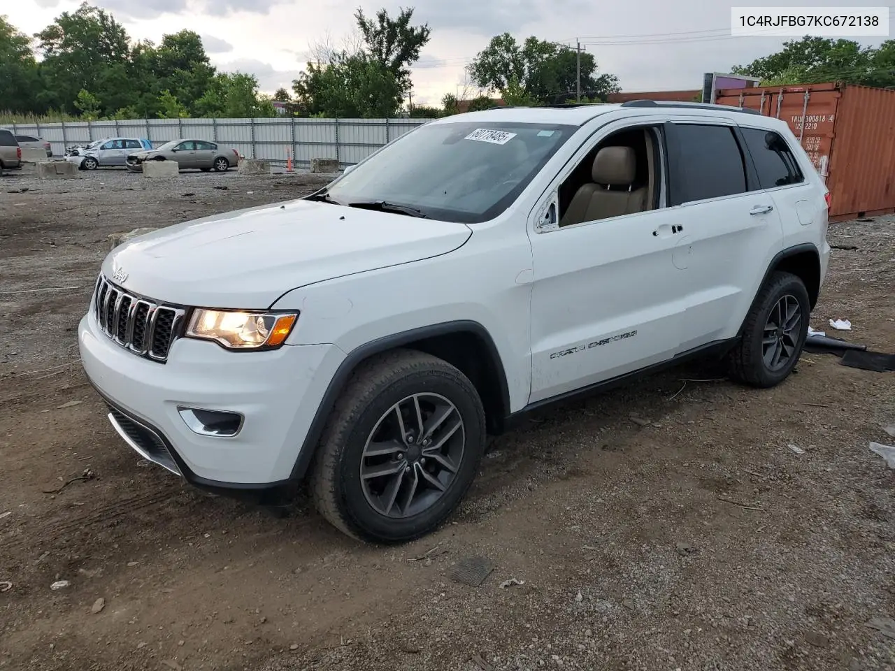 2019 Jeep Grand Cherokee Limited VIN: 1C4RJFBG7KC672138 Lot: 60778485