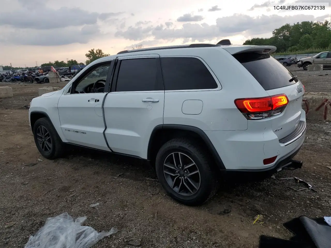 2019 Jeep Grand Cherokee Limited VIN: 1C4RJFBG7KC672138 Lot: 60778485