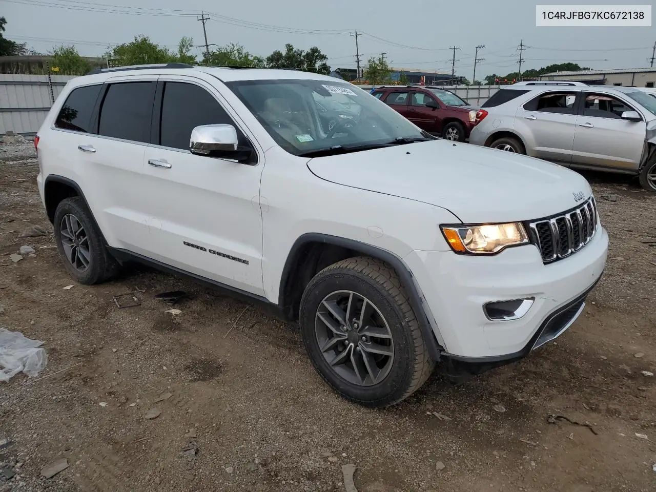 2019 Jeep Grand Cherokee Limited VIN: 1C4RJFBG7KC672138 Lot: 60778485