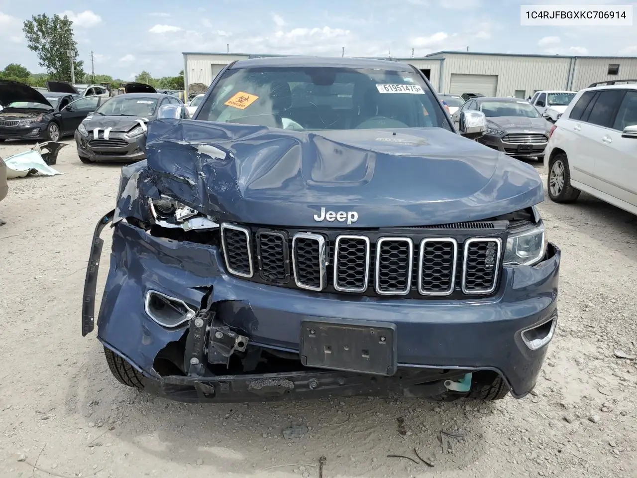 2019 Jeep Grand Cherokee Limited VIN: 1C4RJFBGXKC706914 Lot: 61951475