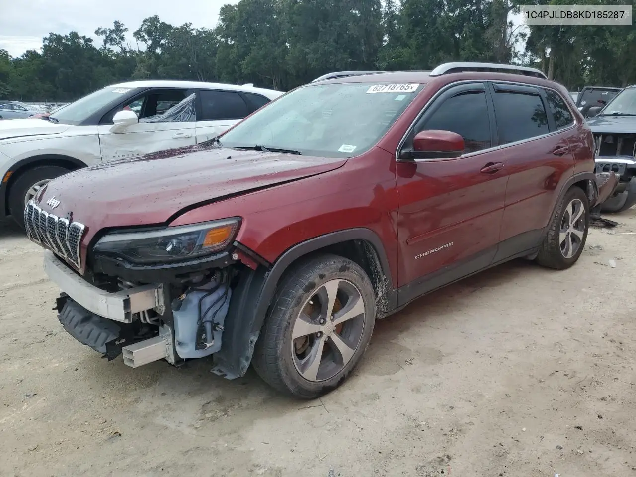 2019 Jeep Cherokee Limited VIN: 1C4PJLDB8KD185287 Lot: 62718765