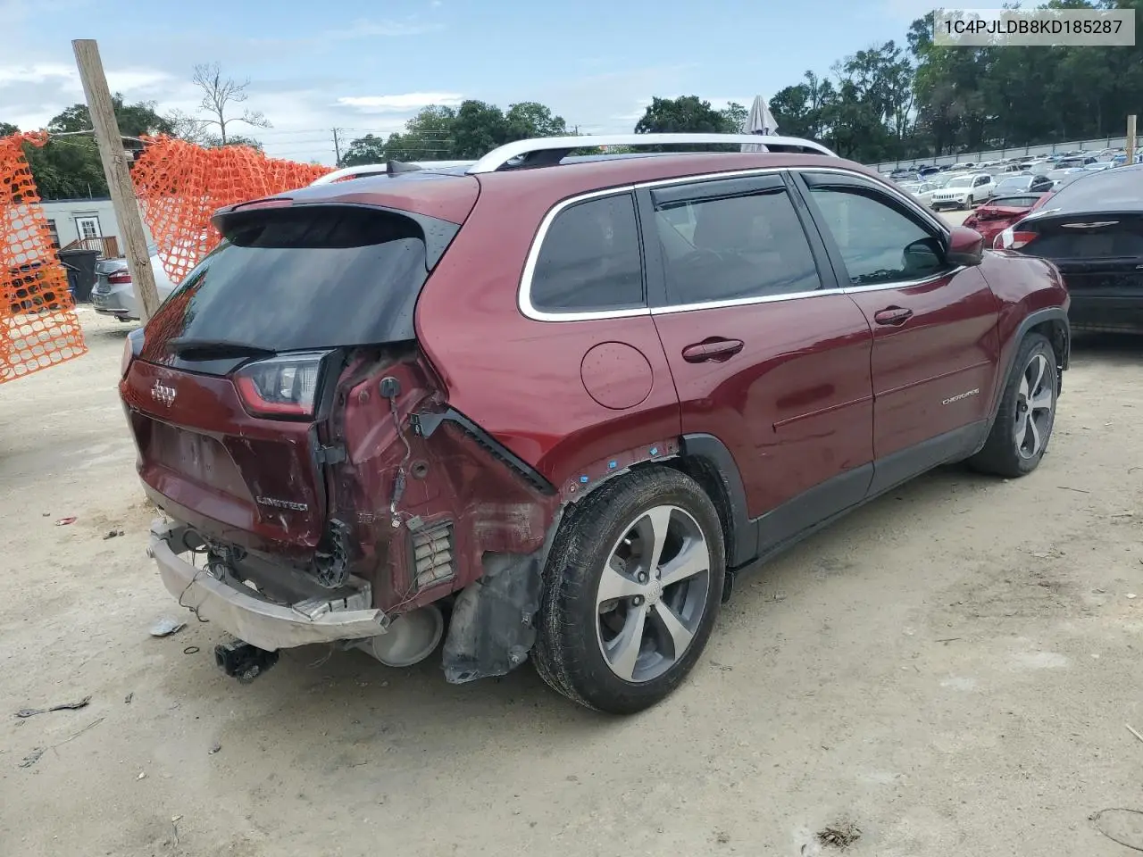 2019 Jeep Cherokee Limited VIN: 1C4PJLDB8KD185287 Lot: 62718765