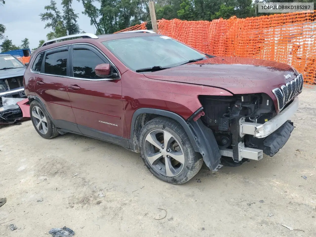 2019 Jeep Cherokee Limited VIN: 1C4PJLDB8KD185287 Lot: 62718765