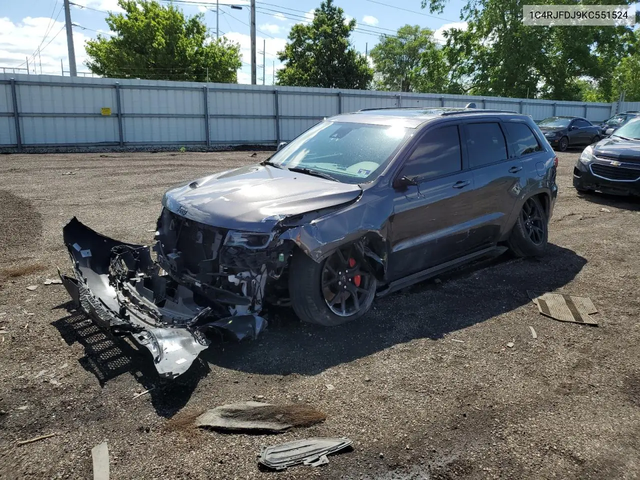 2019 Jeep Grand Cherokee Srt-8 VIN: 1C4RJFDJ9KC551524 Lot: 62726185