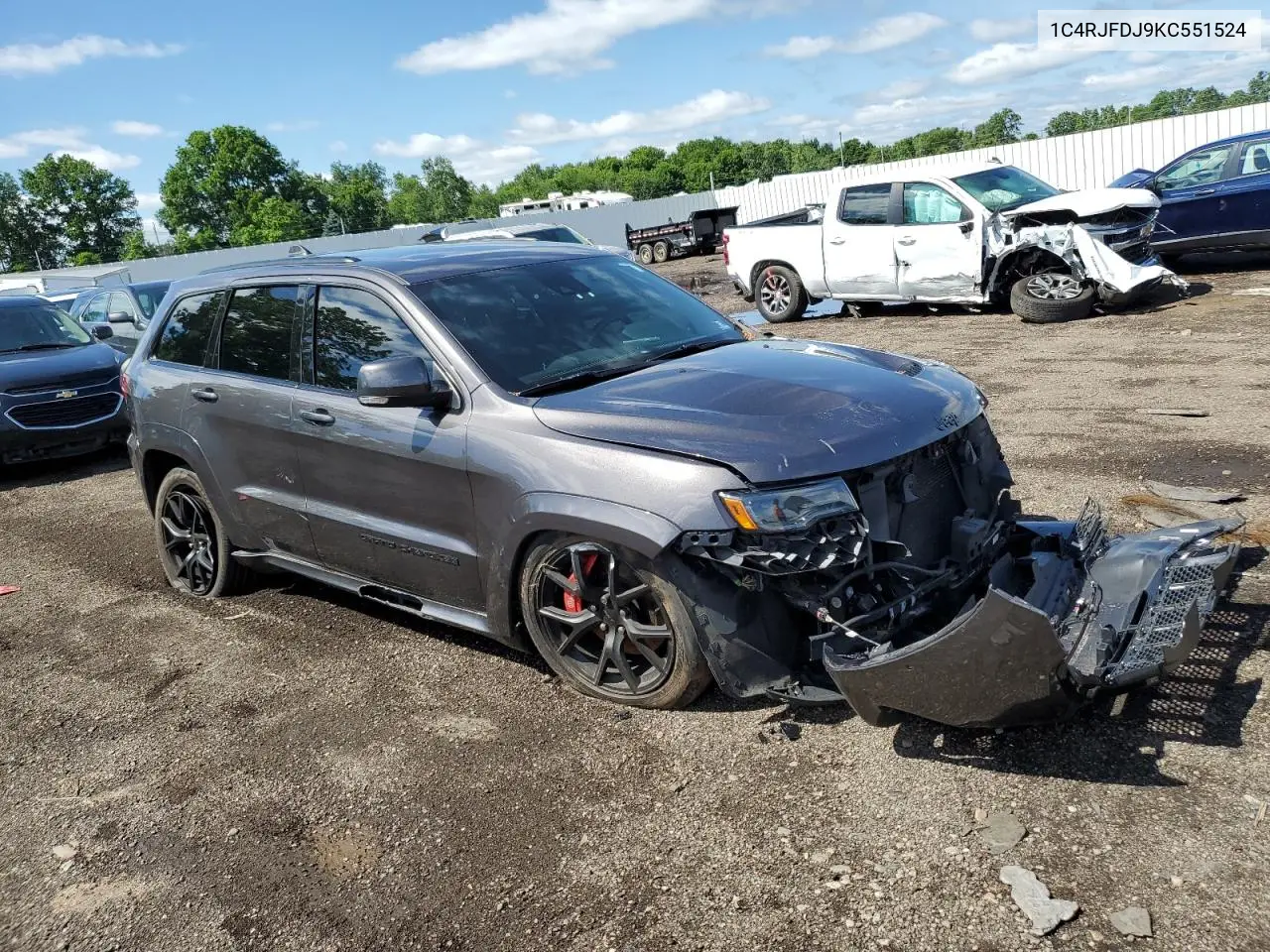 2019 Jeep Grand Cherokee Srt-8 VIN: 1C4RJFDJ9KC551524 Lot: 62726185