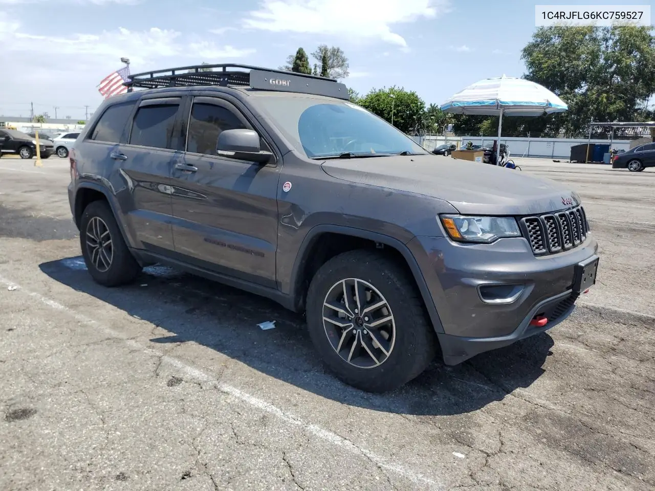 2019 Jeep Grand Cherokee Trailhawk VIN: 1C4RJFLG6KC759527 Lot: 64862645