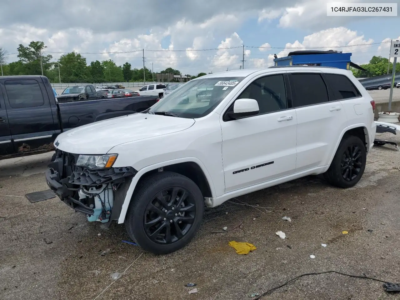 2020 Jeep Grand Cherokee Laredo VIN: 1C4RJFAG3LC267431 Lot: 56643485