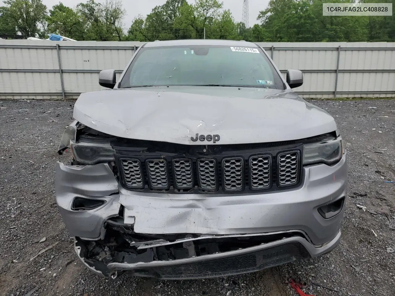 2020 Jeep Grand Cherokee Laredo VIN: 1C4RJFAG2LC408828 Lot: 56826115