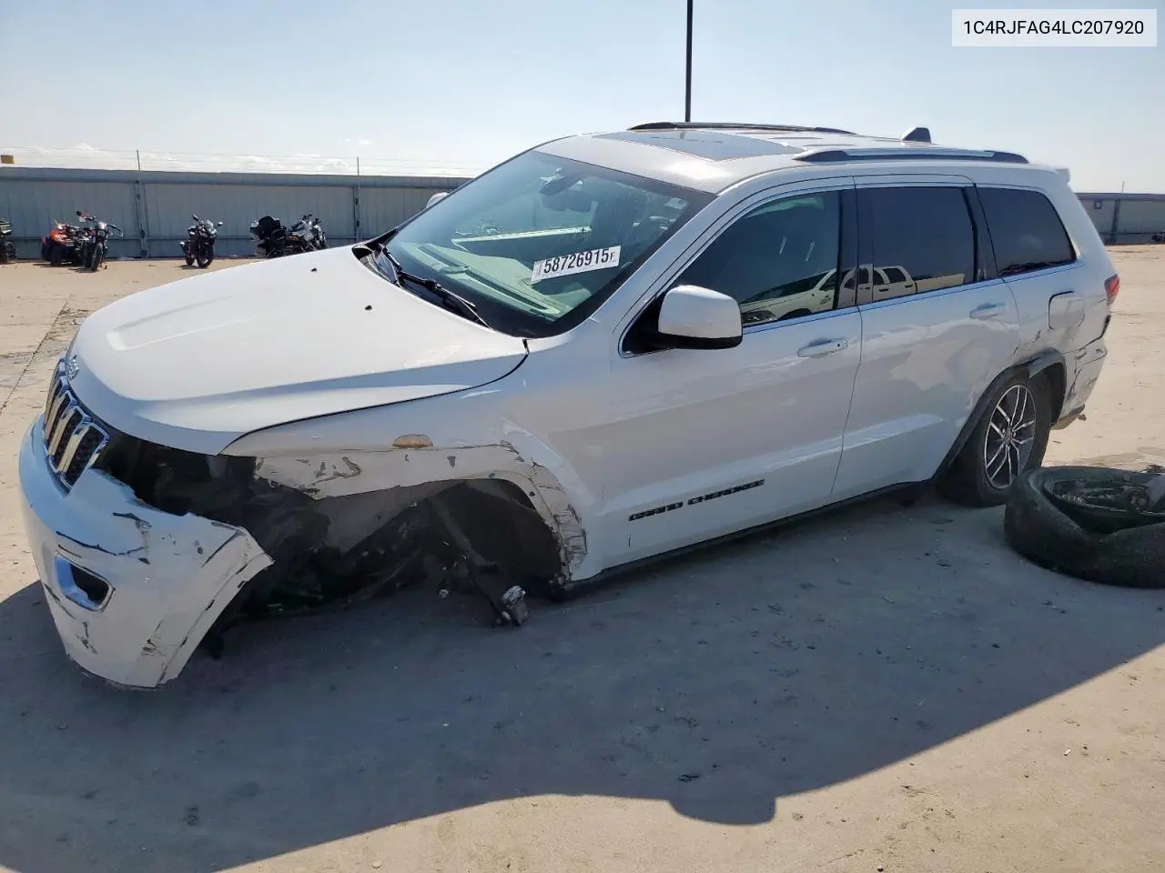 2020 Jeep Grand Cherokee Laredo VIN: 1C4RJFAG4LC207920 Lot: 58726915