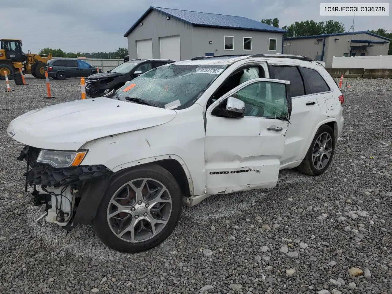 2020 Jeep Grand Cherokee Overland VIN: 1C4RJFCG3LC136738 Lot: 60545765