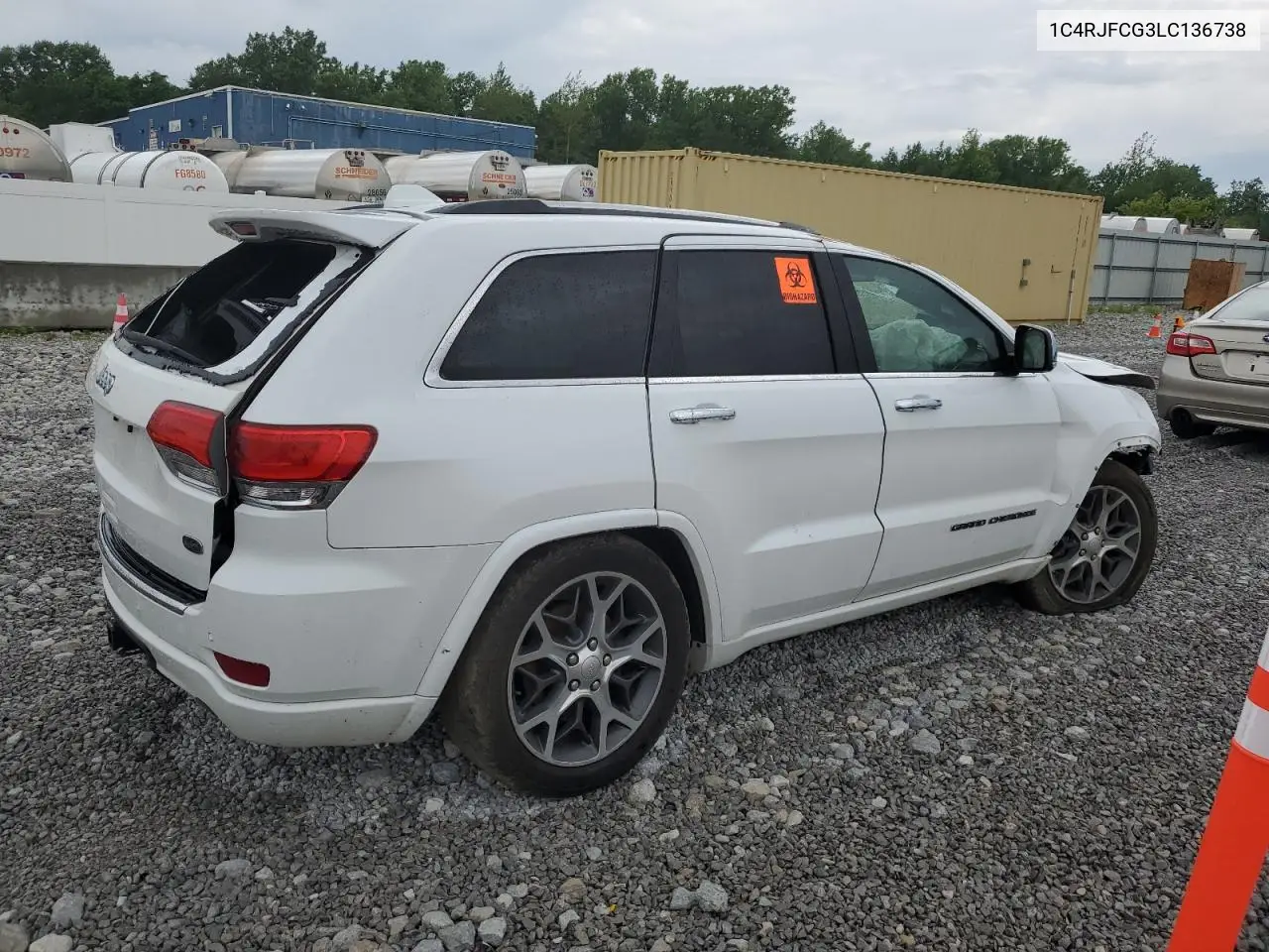 2020 Jeep Grand Cherokee Overland VIN: 1C4RJFCG3LC136738 Lot: 60545765