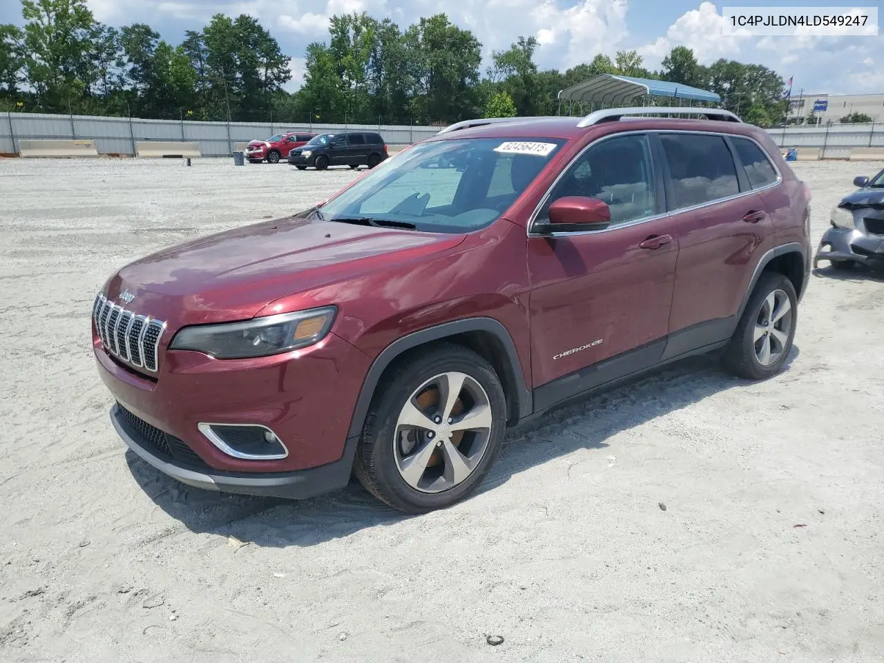 2020 Jeep Cherokee Limited VIN: 1C4PJLDN4LD549247 Lot: 62456415