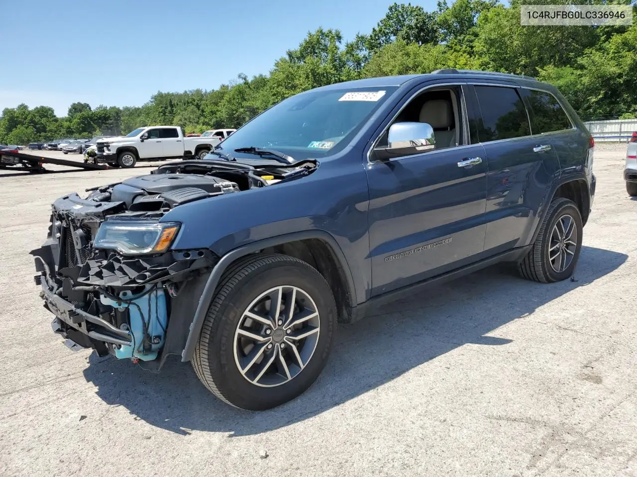 2020 Jeep Grand Cherokee Limited VIN: 1C4RJFBG0LC336946 Lot: 65311905